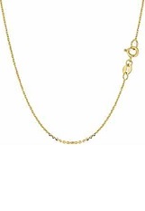 outstanding itsy-bitsy solid yellow gold link chain baby necklace